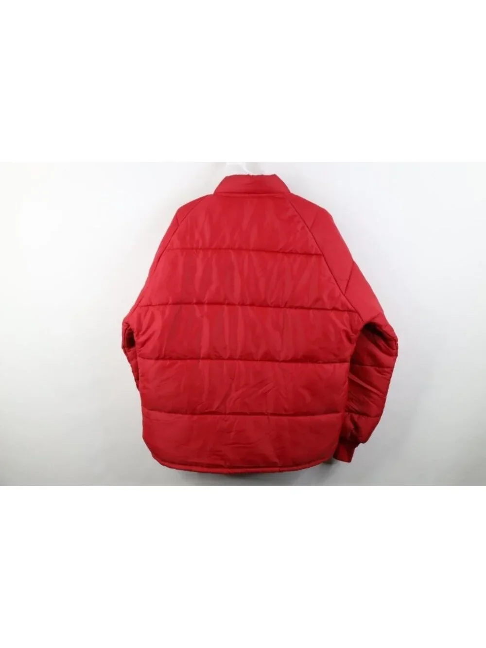 Vintage 70s Streetwear Mens Large Crows Hybrids Seeds Farming Puffer Jacket USA